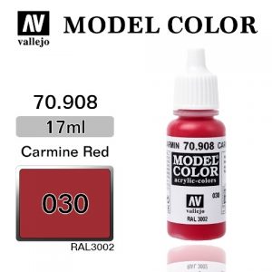 Model Color Acrylic Paint – Vallejo 17ml –  Carmine Red 70908