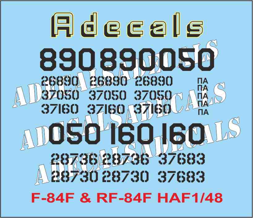 ADECALS 1/48 F-84F & RF-84F HAF - Image 2