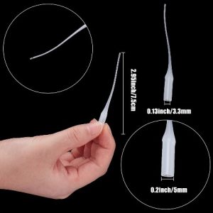100pcs Glue Tips, Plastic Glue Micro-Tips Glue Extender Precision CA Glue