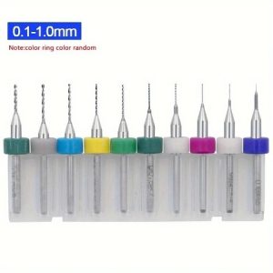 ΤΡΥΠΑΝΑΚΙΑ  10pcs PCB Drill Bit Set Carbide Micro CNC Twist Bits 0.1-1.0 mm