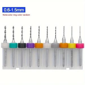 ΤΡΥΠΑΝΑΚΙΑ  10pcs PCB Drill Bit Set Carbide Micro CNC Twist Bits 0.6-1.5 mm