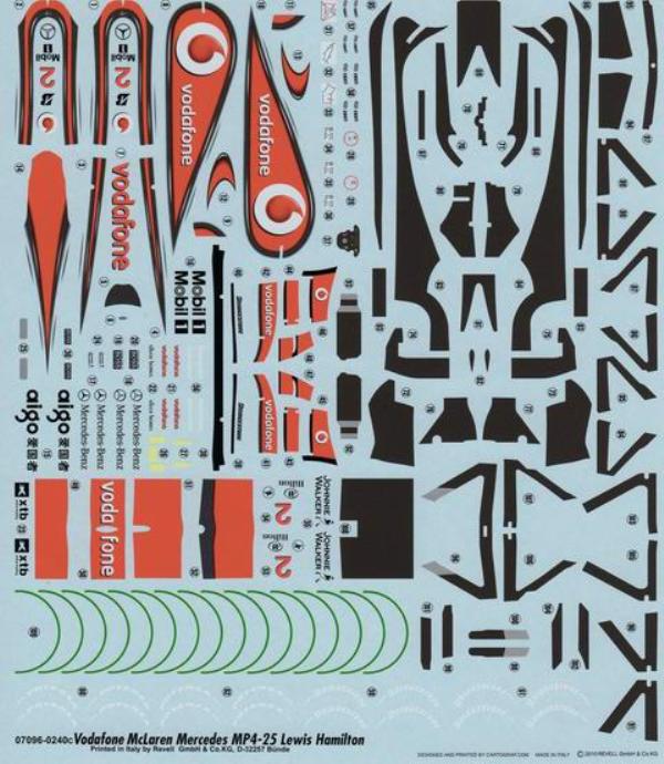 REVELL 07096 1/24 Vodafone McLaren Mercedes MP4-25 L. Hamilton - Image 10
