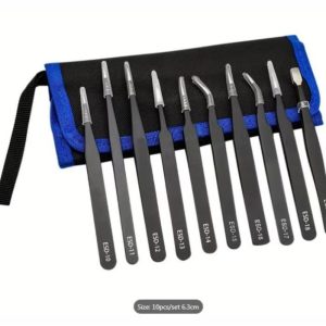 Tweezers set of 10 High-Quality Anti-Static Tweezers   (Σετ τσιμπιδάκια )