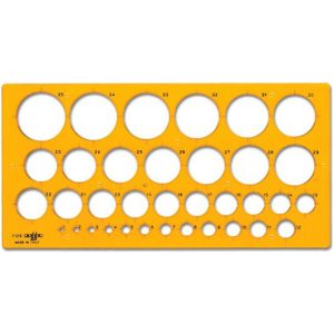 Στένσιλ Arda Μεγάλο με 35 Κύκλους Ø1-35mm