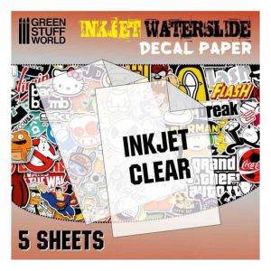 Waterslide Decal Inkjet CLEAR  (5 sheets 210 x 270mm (A4)) - for inkjet printing