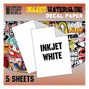 Waterslide Decal Inkjet White (5 sheets 210 x 270mm (A4)) - for inkjet printing